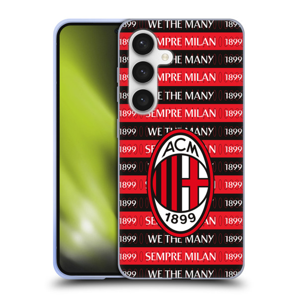 AC Milan Art Sempre Milan 1899 Soft Gel Case for Samsung Galaxy S24 5G