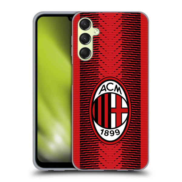 AC Milan 2023/24 Crest Kit Home Soft Gel Case for Samsung Galaxy A24 4G / Galaxy M34 5G