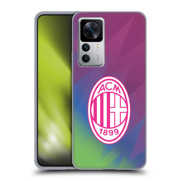 AC Milan 2023/24 Crest Kit Third Soft Gel Case for Xiaomi 12T 5G / 12T Pro 5G / Redmi K50 Ultra 5G