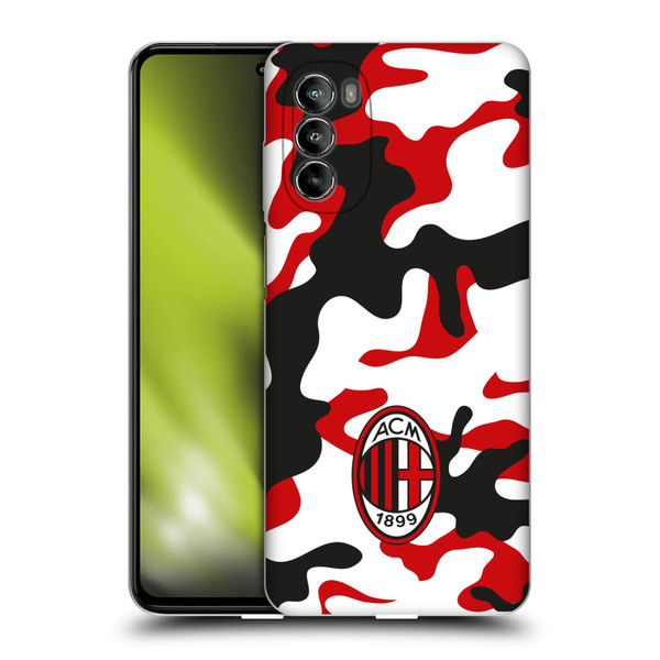 AC Milan Crest Patterns Camouflage Soft Gel Case for Motorola Moto G82 5G