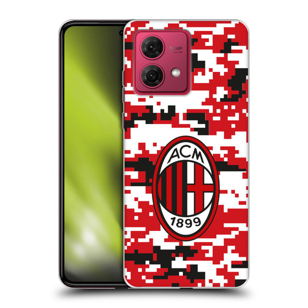 AC Milan Crest Patterns Digital Camouflage Soft Gel Case for Motorola Moto G84 5G