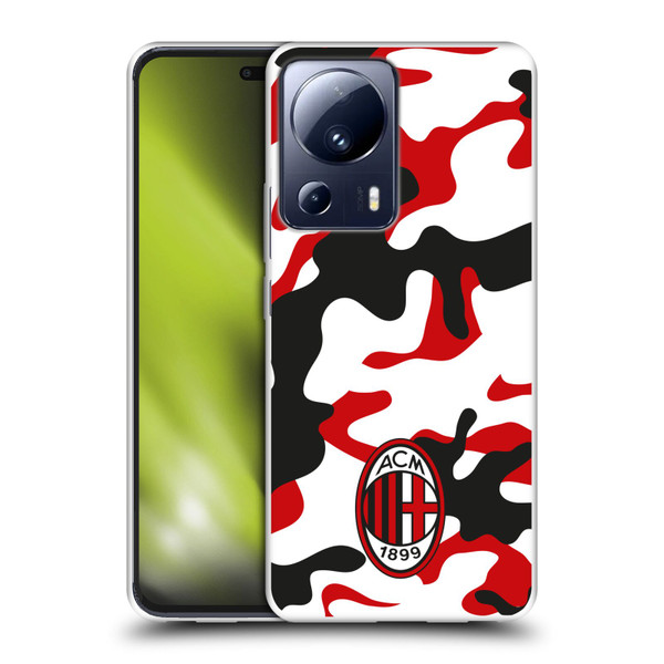 AC Milan Crest Patterns Camouflage Soft Gel Case for Xiaomi 13 Lite 5G