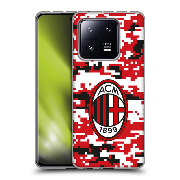 AC Milan Crest Patterns Digital Camouflage Soft Gel Case for Xiaomi 13 Pro 5G
