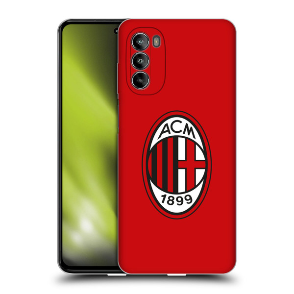 AC Milan Crest Full Colour Red Soft Gel Case for Motorola Moto G82 5G