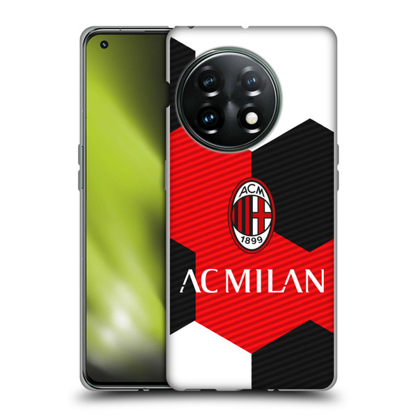 AC Milan Crest Ball Soft Gel Case for OnePlus 11 5G