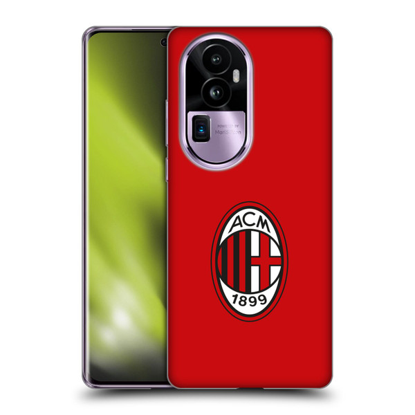 AC Milan Crest Full Colour Red Soft Gel Case for OPPO Reno10 Pro+