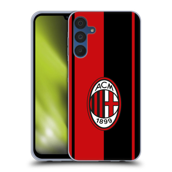 AC Milan Crest Red And Black Soft Gel Case for Samsung Galaxy A15 & MagSafe