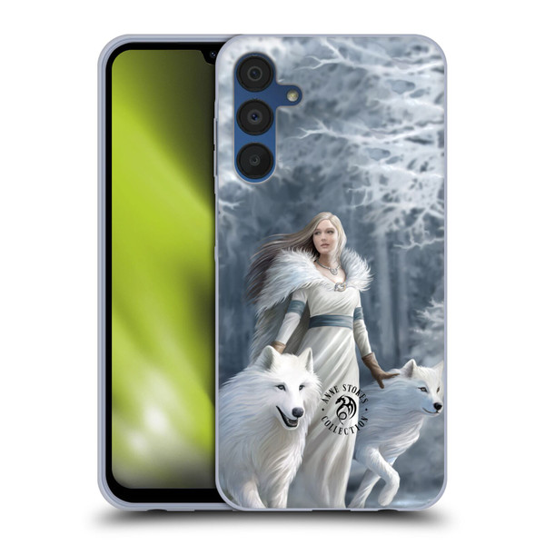 Anne Stokes Wolves Winter Guardians Soft Gel Case for Samsung Galaxy A15
