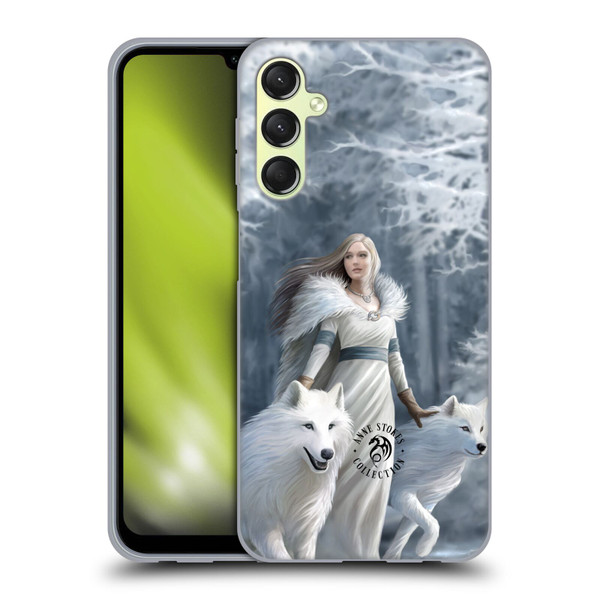 Anne Stokes Wolves Winter Guardians Soft Gel Case for Samsung Galaxy A24 4G / Galaxy M34 5G