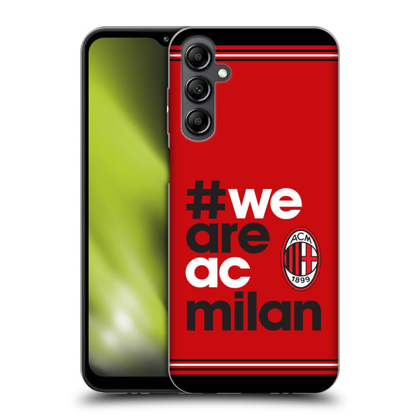 AC Milan Crest Stripes Soft Gel Case for Samsung Galaxy M14 5G
