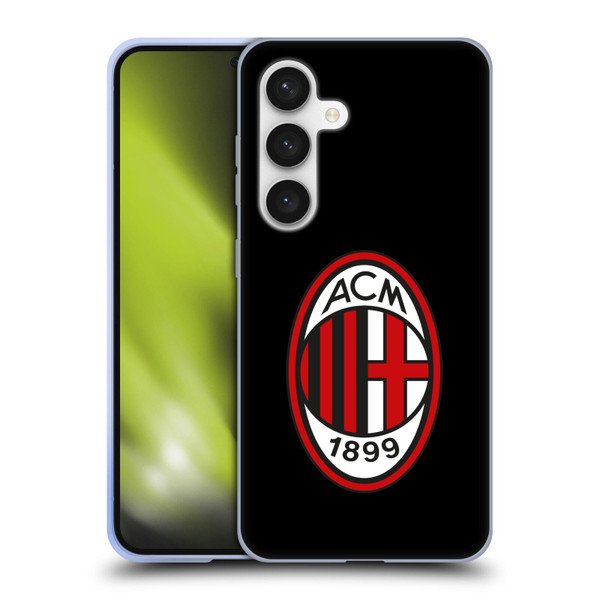AC Milan Crest Full Colour Black Soft Gel Case for Samsung Galaxy S24 5G