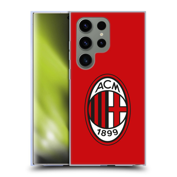 AC Milan Crest Full Colour Red Soft Gel Case for Samsung Galaxy S24 Ultra 5G