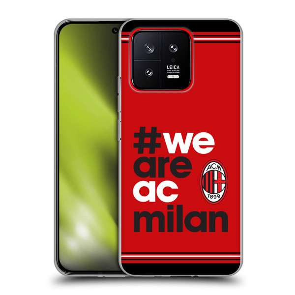 AC Milan Crest Stripes Soft Gel Case for Xiaomi 13 5G