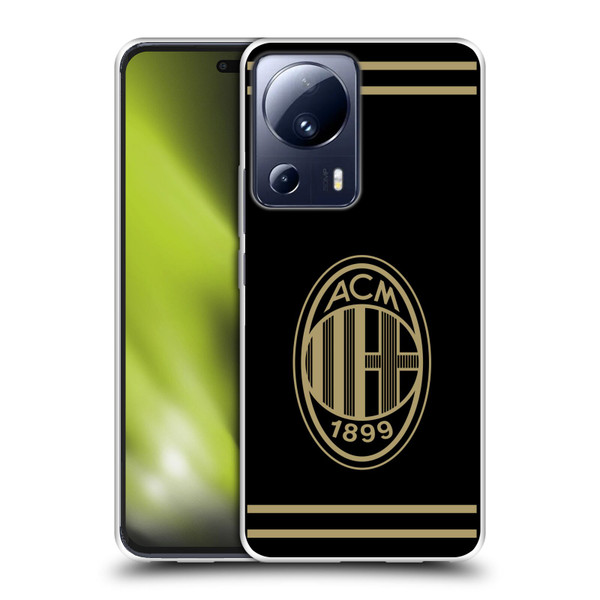 AC Milan Crest Black And Gold Soft Gel Case for Xiaomi 13 Lite 5G