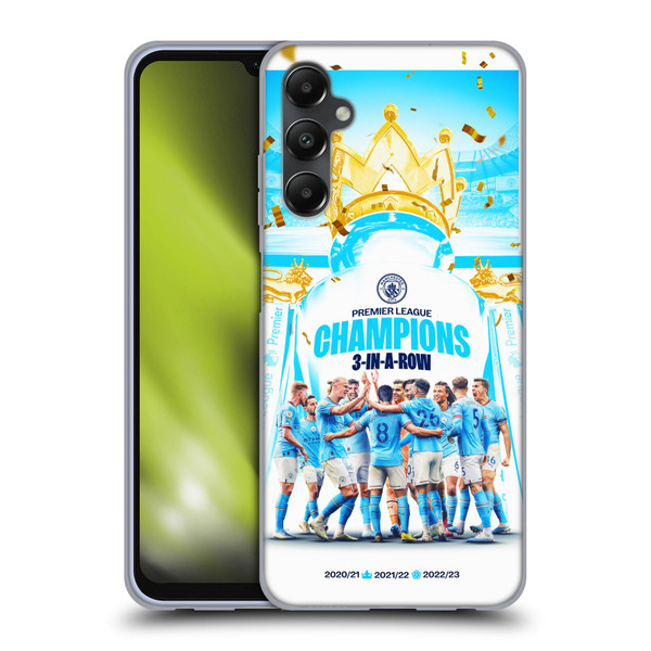 Manchester City Man City FC 2023 Champions Team Poster Soft Gel Case for Samsung Galaxy A05s
