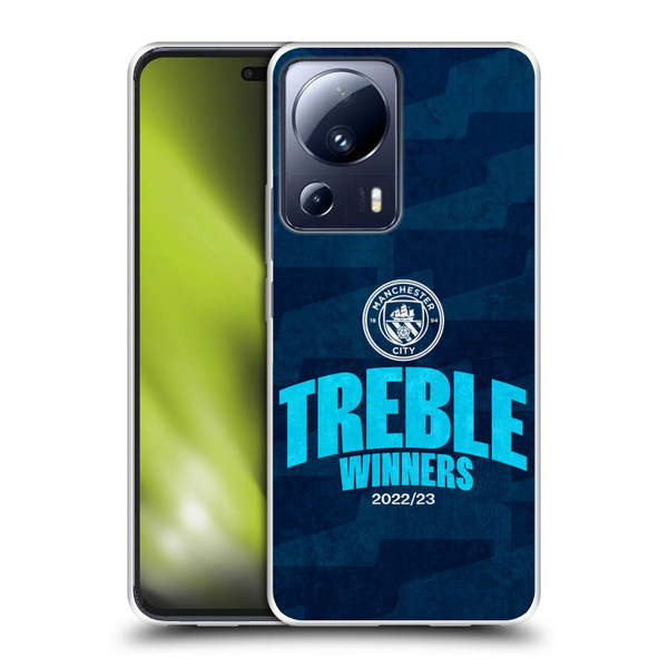Manchester City Man City FC 2023 Treble Winners Graphics Soft Gel Case for Xiaomi 13 Lite 5G