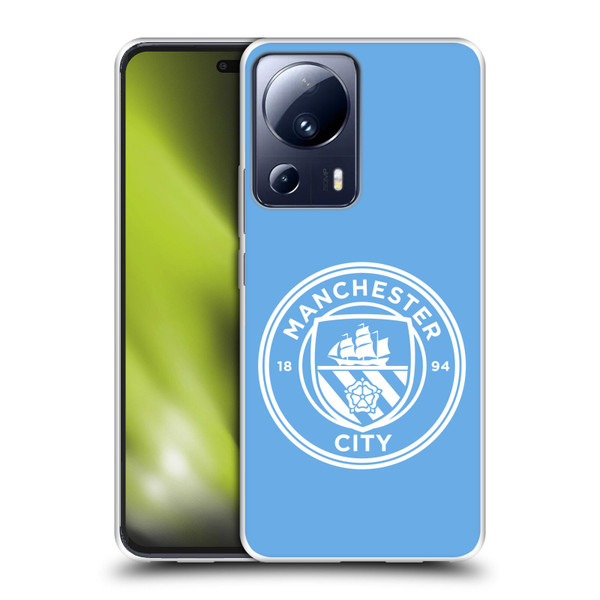 Manchester City Man City FC Badge Blue White Mono Soft Gel Case for Xiaomi 13 Lite 5G