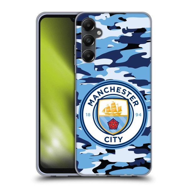 Manchester City Man City FC Badge Camou Blue Moon Soft Gel Case for Samsung Galaxy A05s