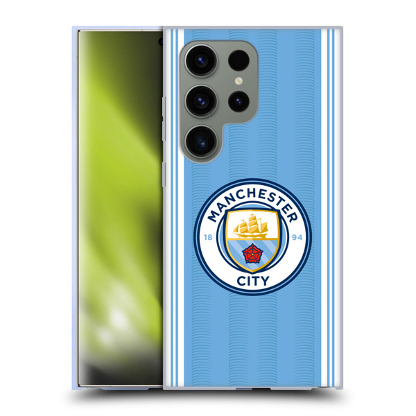 Manchester City Man City FC 2023/24 Badge Kit Home Soft Gel Case for Samsung Galaxy S24 Ultra 5G