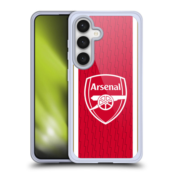 Arsenal FC 2023/24 Crest Kit Home Soft Gel Case for Samsung Galaxy S24 5G