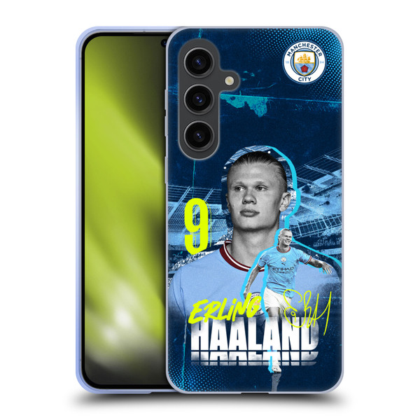 Manchester City Man City FC 2022/23 First Team Erling Haaland Soft Gel Case for Samsung Galaxy S24+ 5G