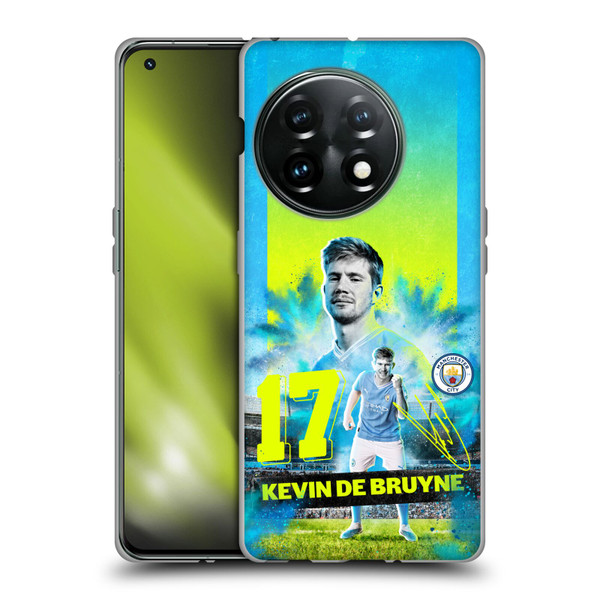 Manchester City Man City FC 2023/24 First Team Kevin De Bruyne Soft Gel Case for OnePlus 11 5G