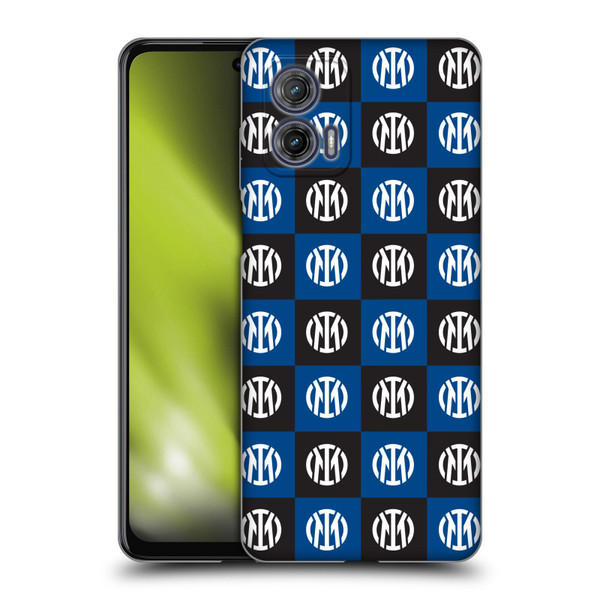 Fc Internazionale Milano Patterns Crest Soft Gel Case for Motorola Moto G73 5G