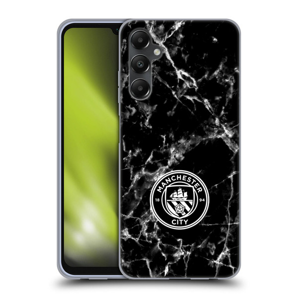 Manchester City Man City FC Marble Badge Black White Mono Soft Gel Case for Samsung Galaxy A05s