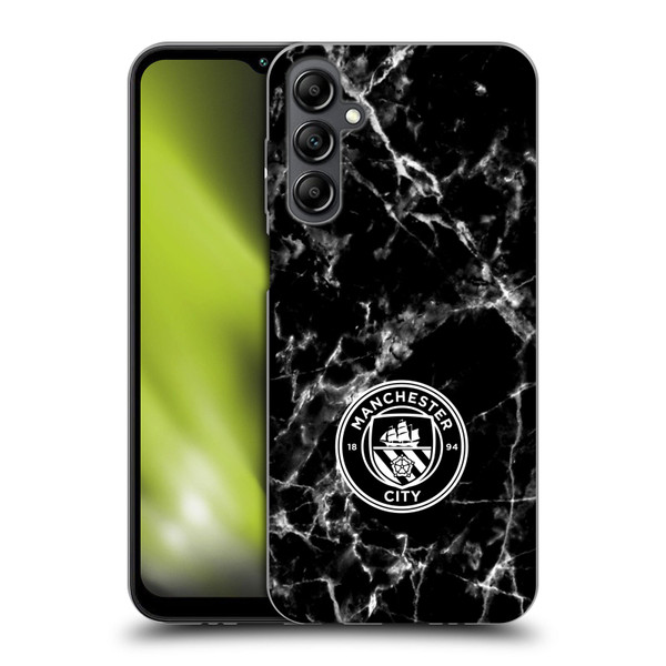 Manchester City Man City FC Marble Badge Black White Mono Soft Gel Case for Samsung Galaxy M14 5G