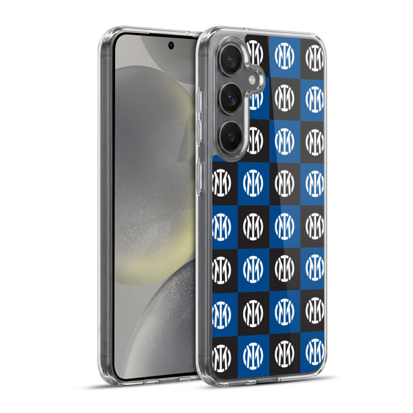 Fc Internazionale Milano Patterns Crest Soft Gel Case for Samsung Galaxy S24+ 5G & MagSafe