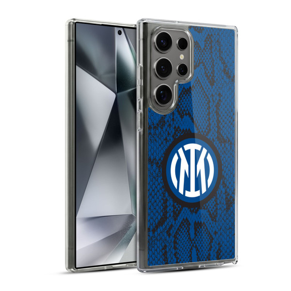 Fc Internazionale Milano Patterns Snake Soft Gel Case for Samsung Galaxy S24 Ultra 5G & MagSafe