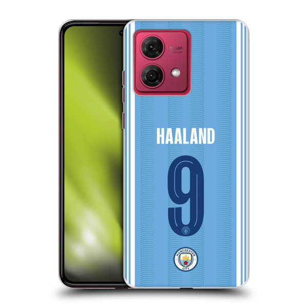 Manchester City Man City FC 2023/24 Players Home Kit Erling Haaland Soft Gel Case for Motorola Moto G84 5G
