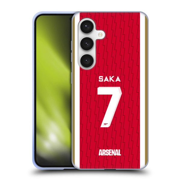 Arsenal FC 2023/24 Players Home Kit Bukayo Saka Soft Gel Case for Samsung Galaxy S24 5G