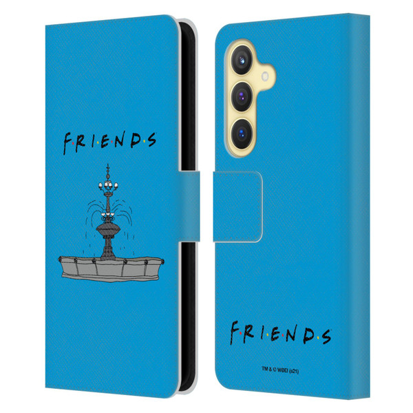 Friends TV Show Iconic Fountain Leather Book Wallet Case Cover For Samsung Galaxy S24 5G