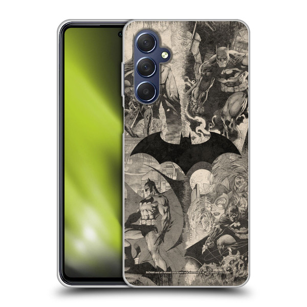 Batman DC Comics Hush Logo Collage Distressed Soft Gel Case for Samsung Galaxy M54 5G