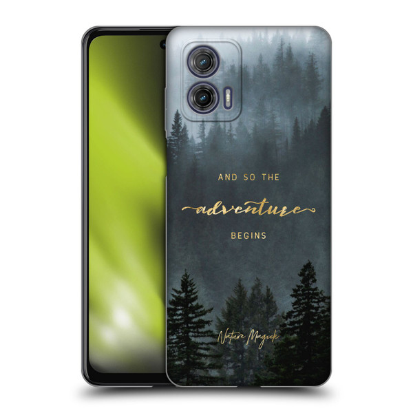 Nature Magick So The Adventure Begins Quote Trees Soft Gel Case for Motorola Moto G73 5G