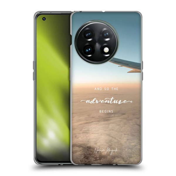 Nature Magick So The Adventure Begins Quote Airplane Soft Gel Case for OnePlus 11 5G