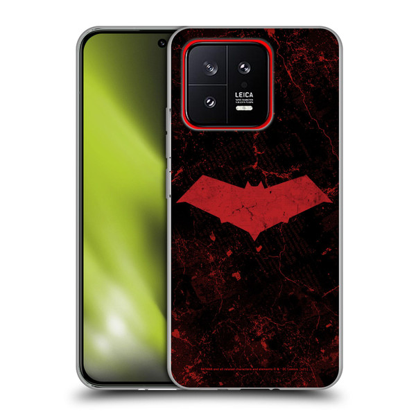Batman DC Comics Red Hood Logo Grunge Soft Gel Case for Xiaomi 13 5G