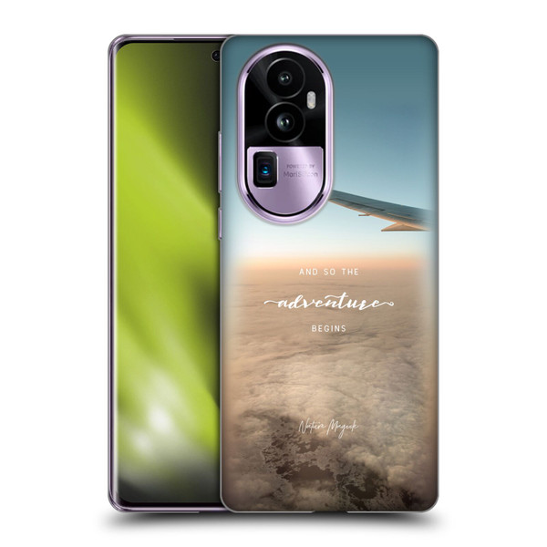 Nature Magick So The Adventure Begins Quote Airplane Soft Gel Case for OPPO Reno10 Pro+