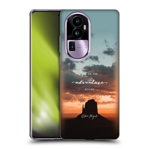 Nature Magick So The Adventure Begins Quote Desert Soft Gel Case for OPPO Reno10 Pro+