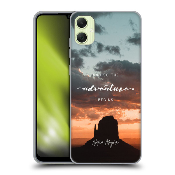 Nature Magick So The Adventure Begins Quote Desert Soft Gel Case for Samsung Galaxy A05