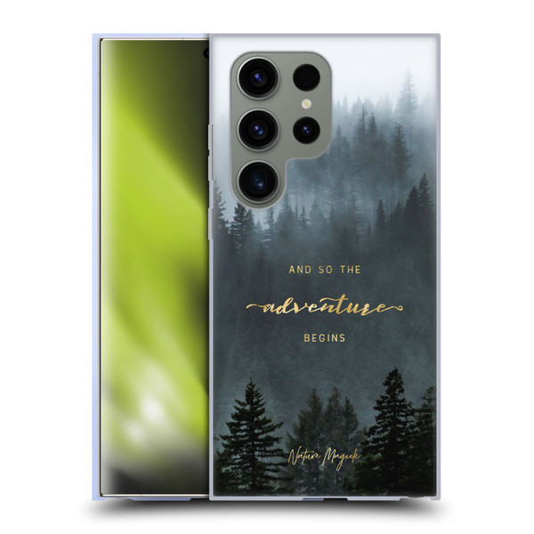 Nature Magick So The Adventure Begins Quote Trees Soft Gel Case for Samsung Galaxy S24 Ultra 5G