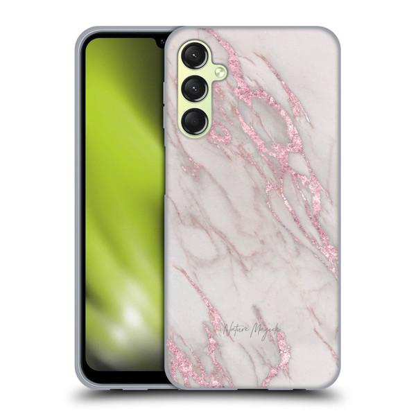 Nature Magick Marble Metallics Pink Soft Gel Case for Samsung Galaxy A24 4G / Galaxy M34 5G