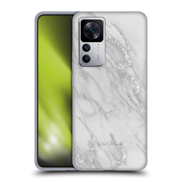 Nature Magick Marble Metallics Silver Soft Gel Case for Xiaomi 12T 5G / 12T Pro 5G / Redmi K50 Ultra 5G