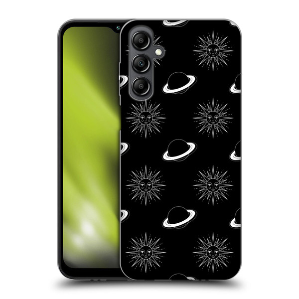 Haroulita Celestial Black And White Planet And Sun Soft Gel Case for Samsung Galaxy M14 5G