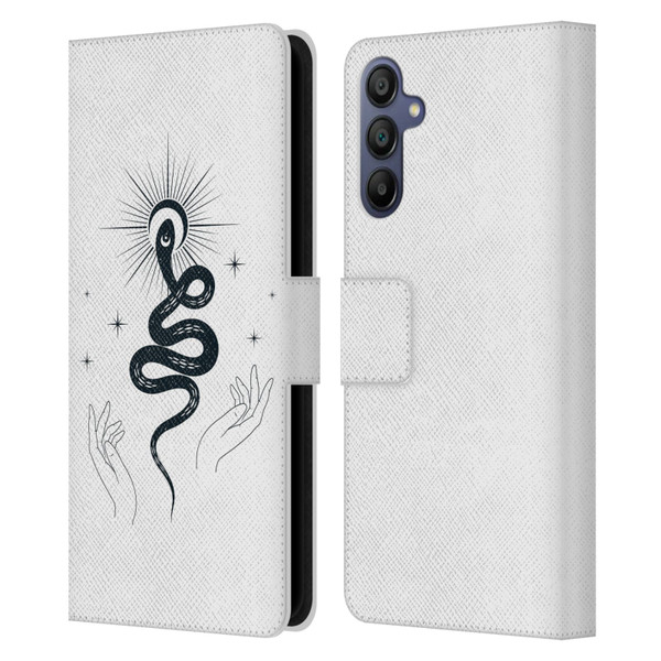 Haroulita Celestial Tattoo Snake Leather Book Wallet Case Cover For Samsung Galaxy A15