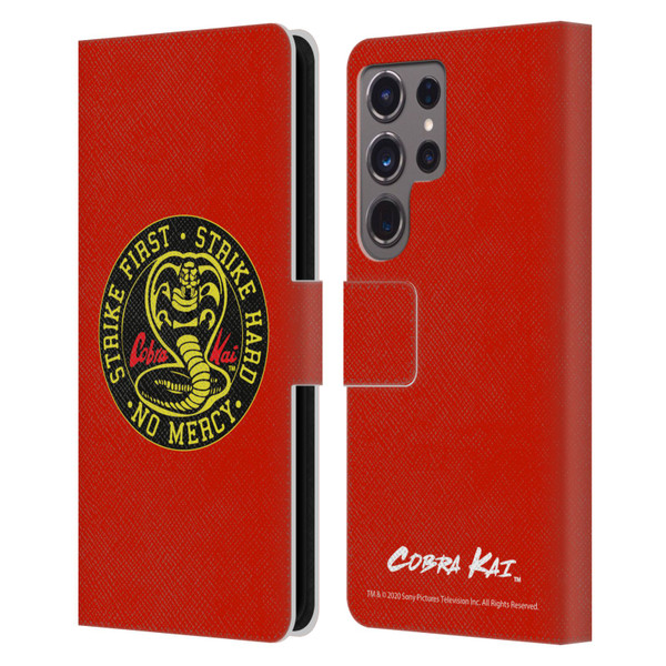 Cobra Kai Graphics Strike Logo Leather Book Wallet Case Cover For Samsung Galaxy S24 Ultra 5G