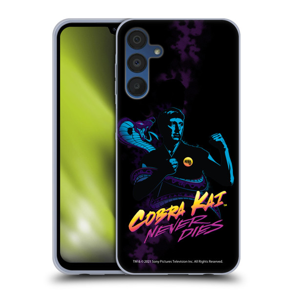 Cobra Kai Key Art Johnny Lawrence Never Dies Soft Gel Case for Samsung Galaxy A15