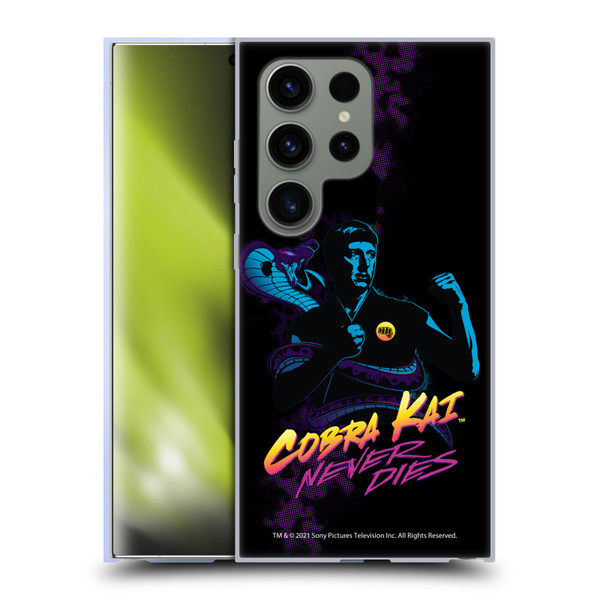 Cobra Kai Key Art Johnny Lawrence Never Dies Soft Gel Case for Samsung Galaxy S24 Ultra 5G