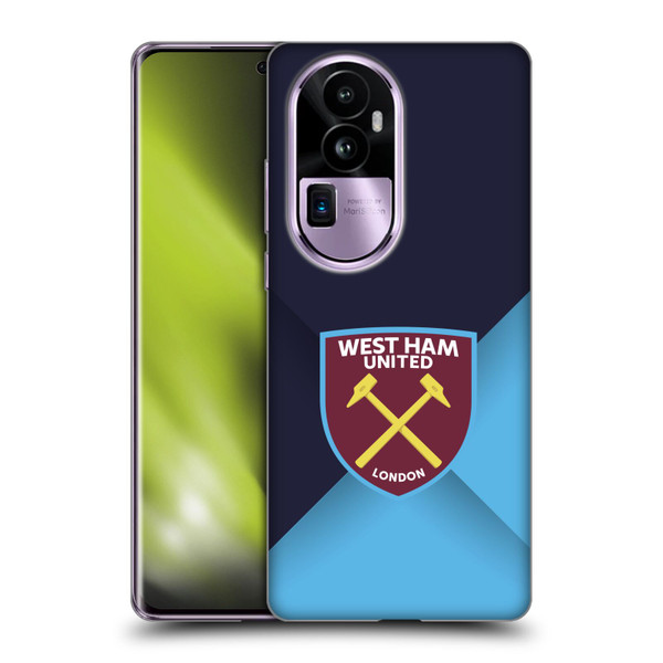 West Ham United FC Crest Blue Gradient Soft Gel Case for OPPO Reno10 Pro+